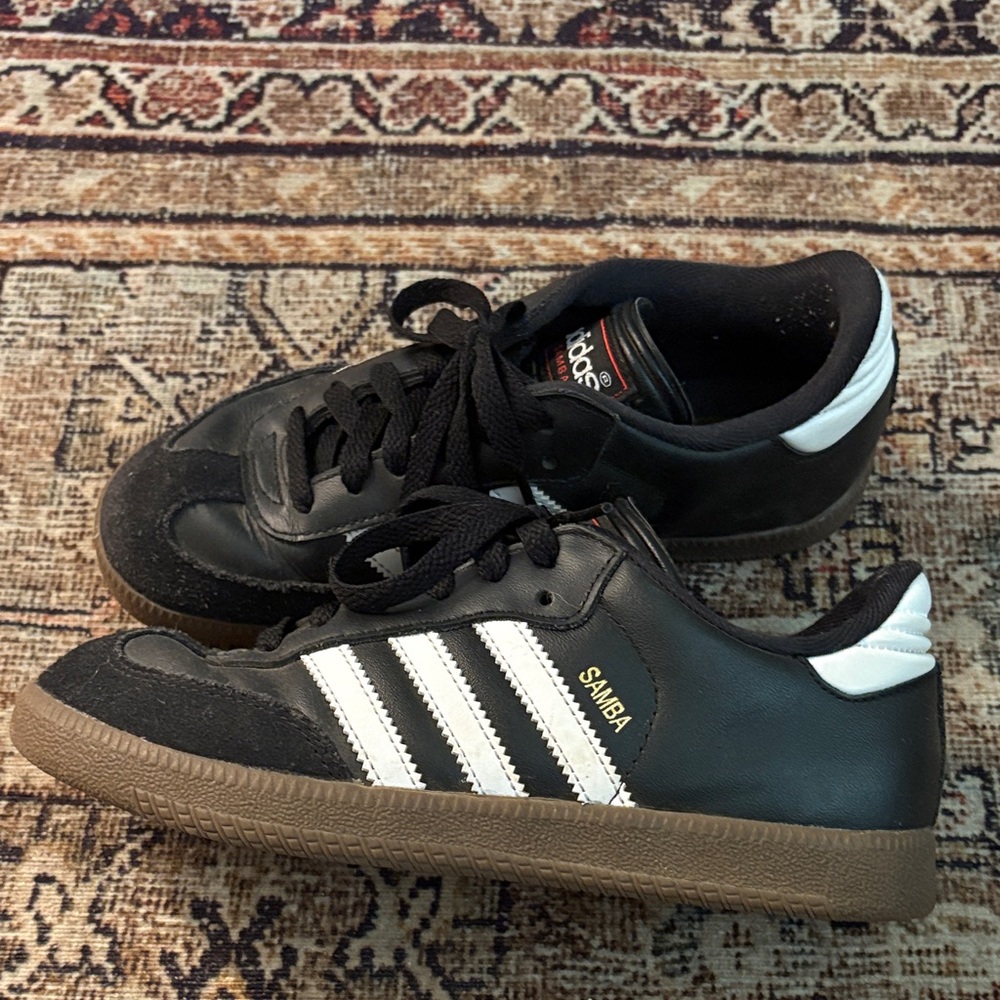adidas Kids Black & White Samba Sneakers